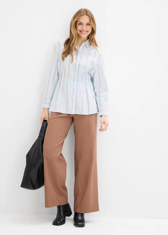 Chemisier en popeline de coton extensible, bonprix