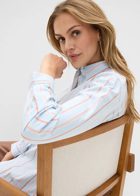 Chemisier en popeline de coton extensible, bonprix