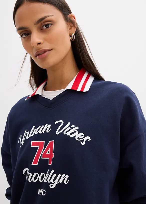 Sweat oversize 100% coton, bonprix