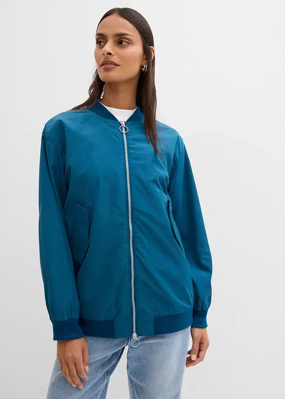 Blouson aviateur large &agrave; doublure l&eacute;opard, bonprix