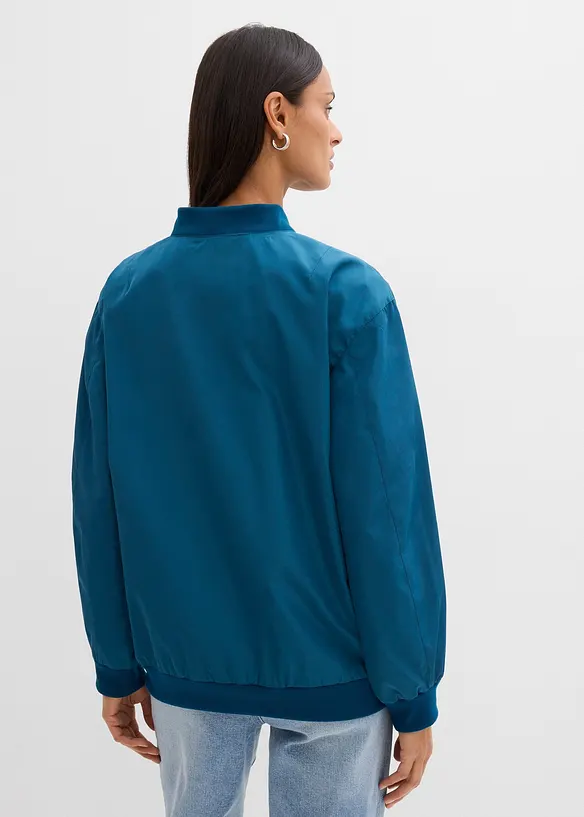 Blouson aviateur large &agrave; doublure l&eacute;opard, bonprix