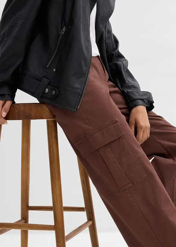 Pantalon cargo en coton extensible, bonprix