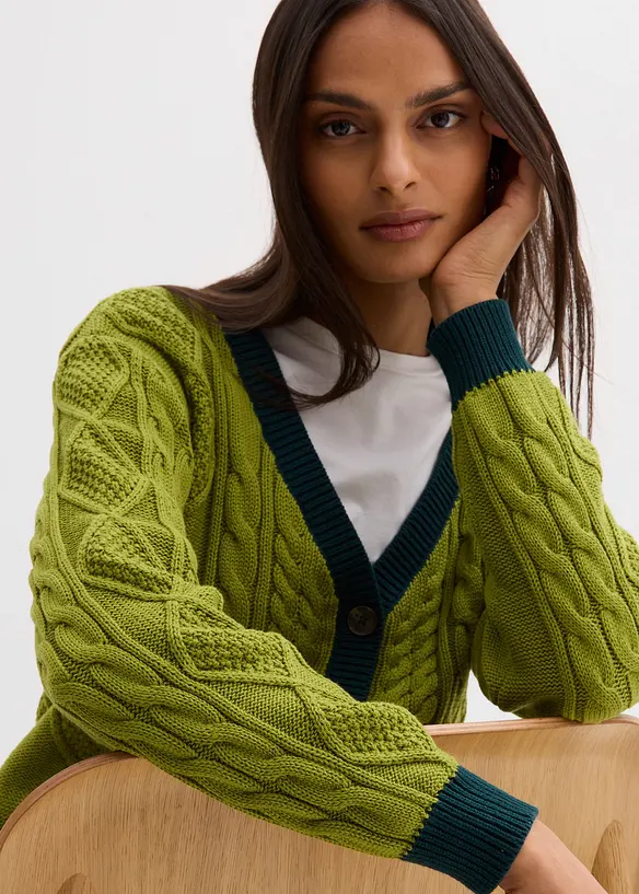 Gilet en maille 100% coton, bonprix