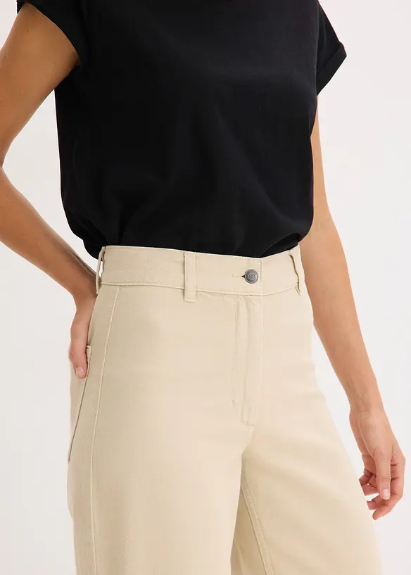 Pantalon en twill 100% coton, bonprix