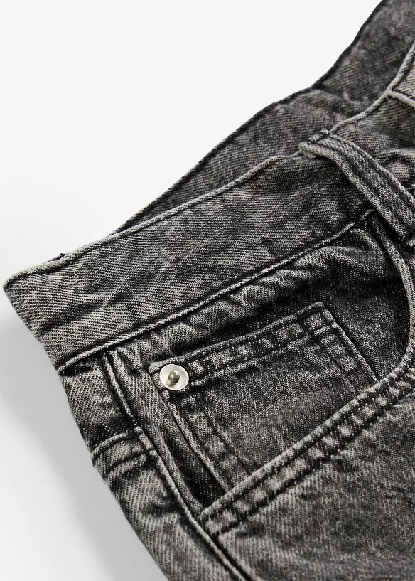 Jean cargo loose &agrave; taille r&eacute;glable, droit, bonprix