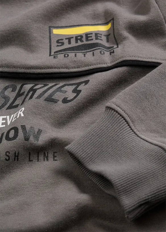 Sweat-shirt doux en coton m&eacute;lang&eacute;, bonprix