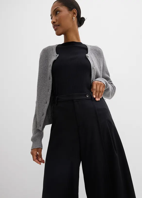 Pantalon large &agrave; taille &eacute;lastiqu&eacute;e, bonprix