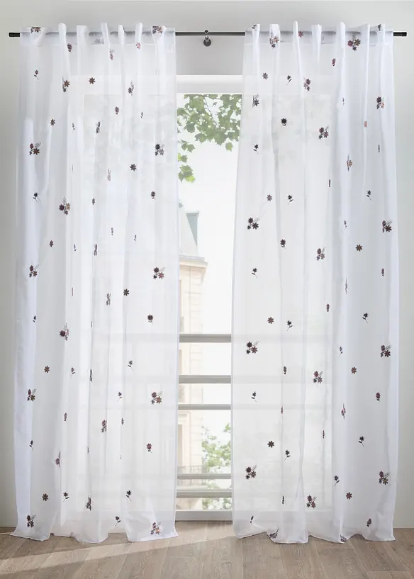 Voilage avec broderies (1 pce), bonprix