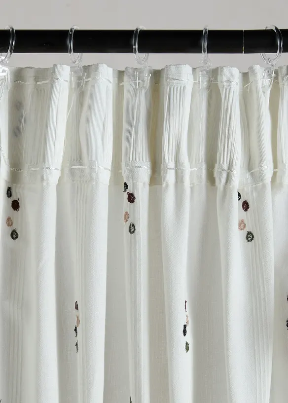 Rideau en coton &agrave; pois (1&nbsp;pce), bonprix