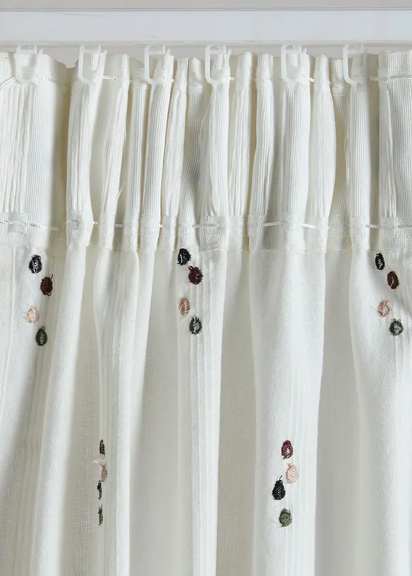 Rideau en coton &agrave; pois (1&nbsp;pce), bonprix