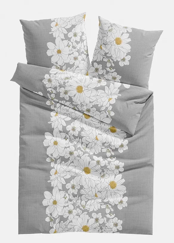 Parure de lit en coton m&eacute;lang&eacute;, bonprix