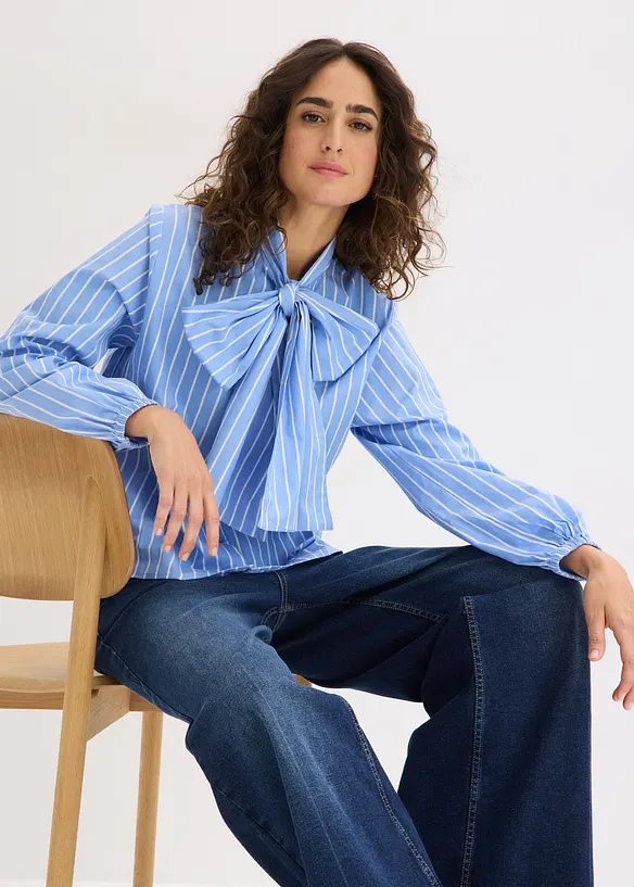 Chemisier &agrave; col lavalli&egrave;re, bonprix