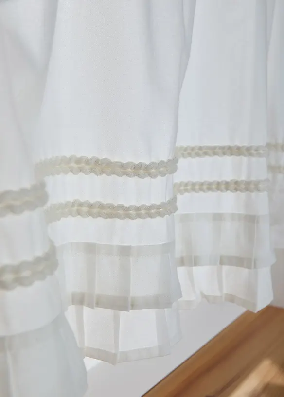 Brise-bise en coton &agrave; volants, bonprix