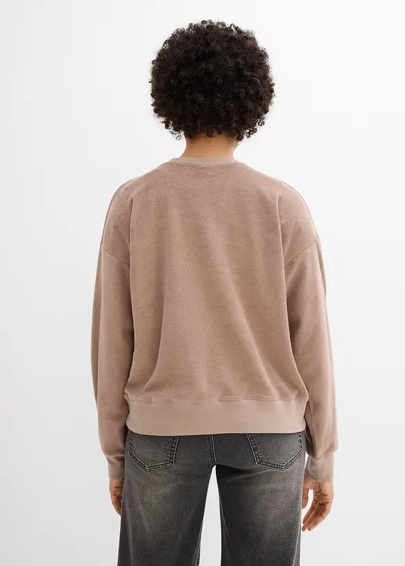 T-shirt manches longues en &eacute;ponge, bonprix