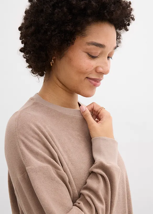 T-shirt manches longues en &eacute;ponge, bonprix