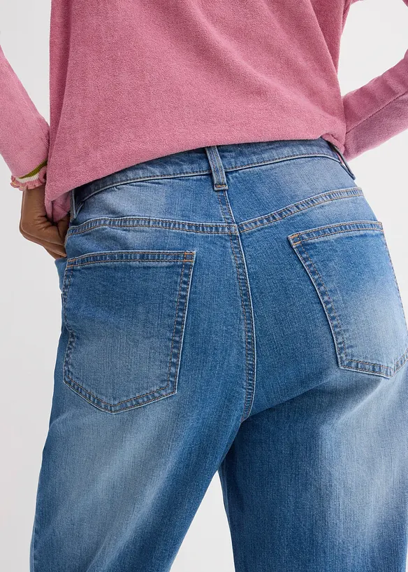 Jean large et droit, taille haute, bonprix