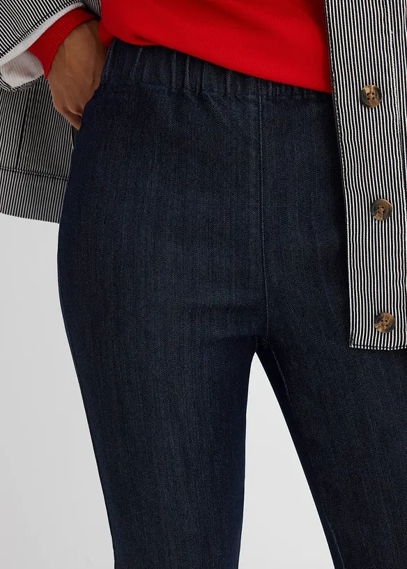 Jean slim taille haute, cropped, bonprix