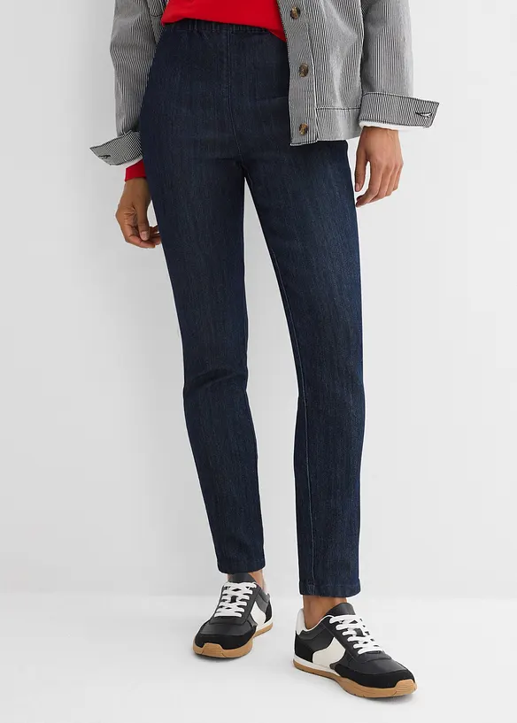 Jean slim taille haute, cropped, bonprix