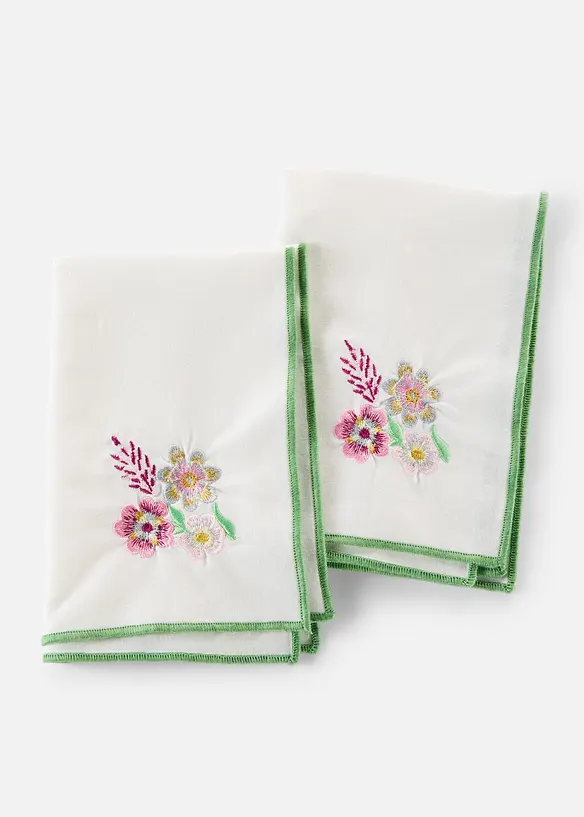 Lot de 2&nbsp;serviettes en tissu, bonprix