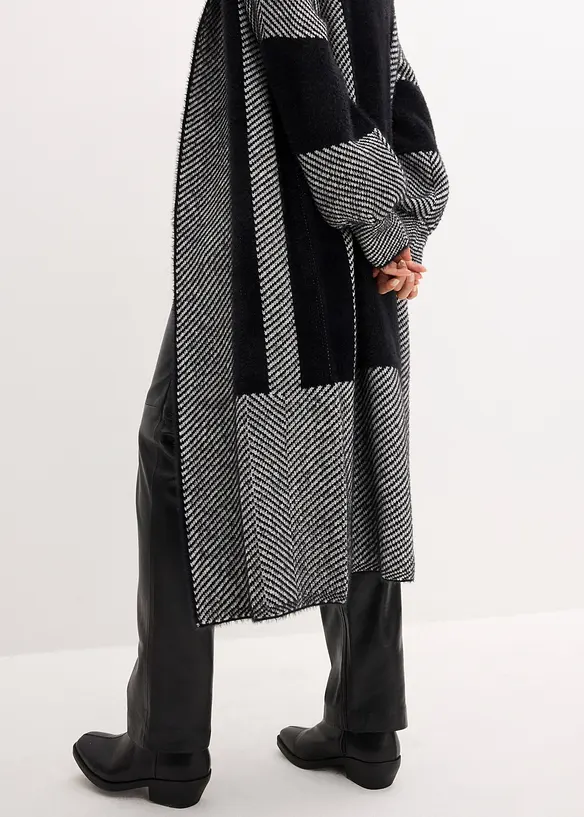 Gilet long en maille, bonprix