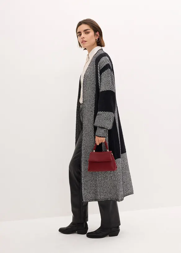 Gilet long en maille, bonprix