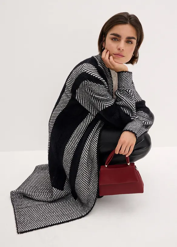 Gilet long en maille, bonprix