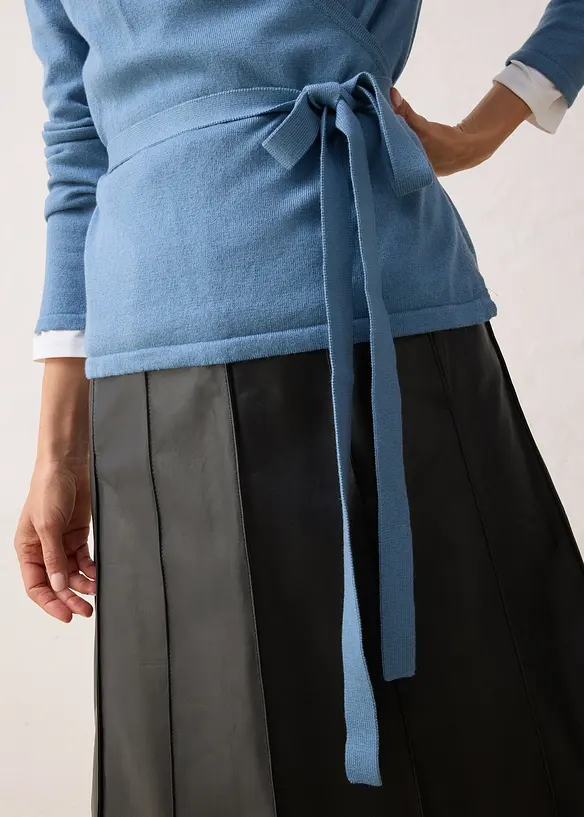 Gilet en maille cache-c&oelig;ur, bonprix