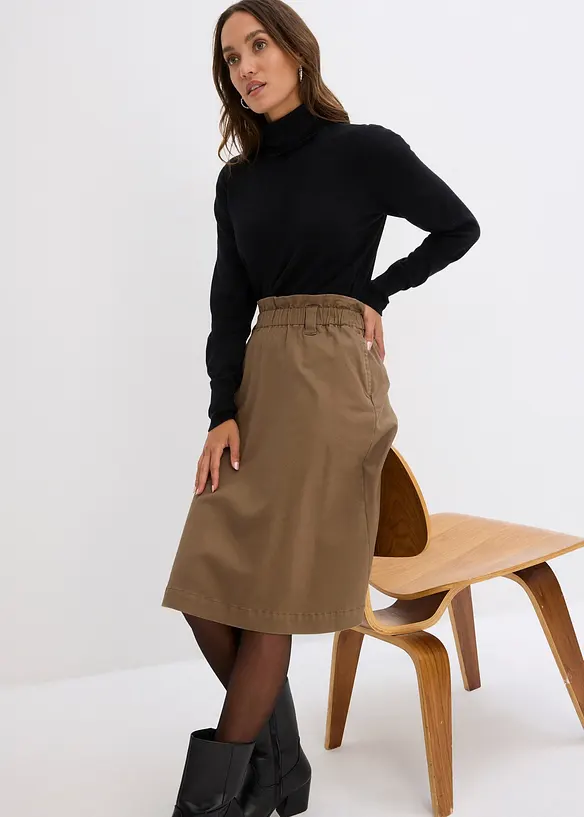 Pull col roul&eacute; basique, bonprix