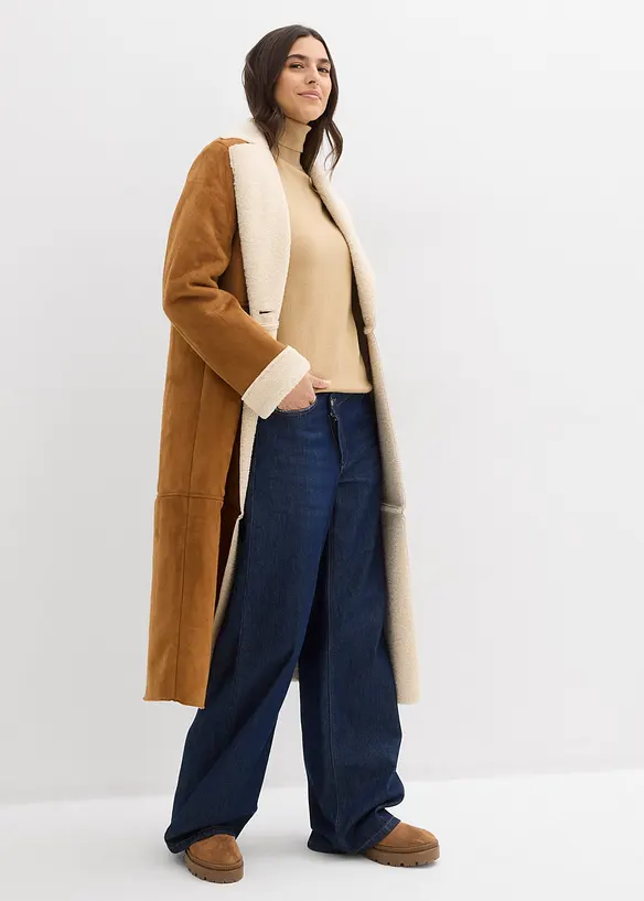 Pull col roul&eacute; basique, bonprix