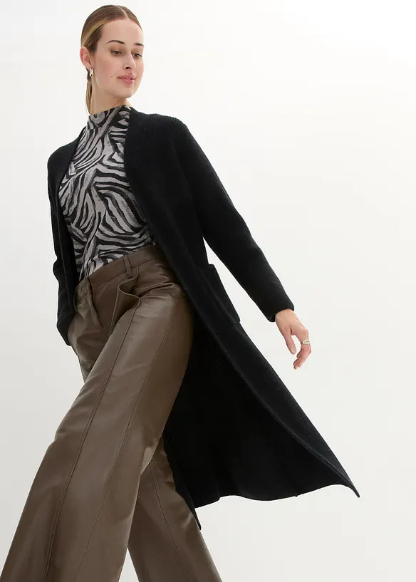 Manteau en maille avec de l&rsquo;alpaga, bonprix