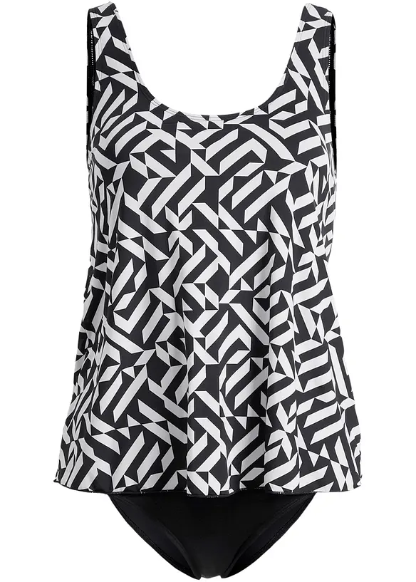 Maillot 1 pi&egrave;ce, style tankini, bonprix