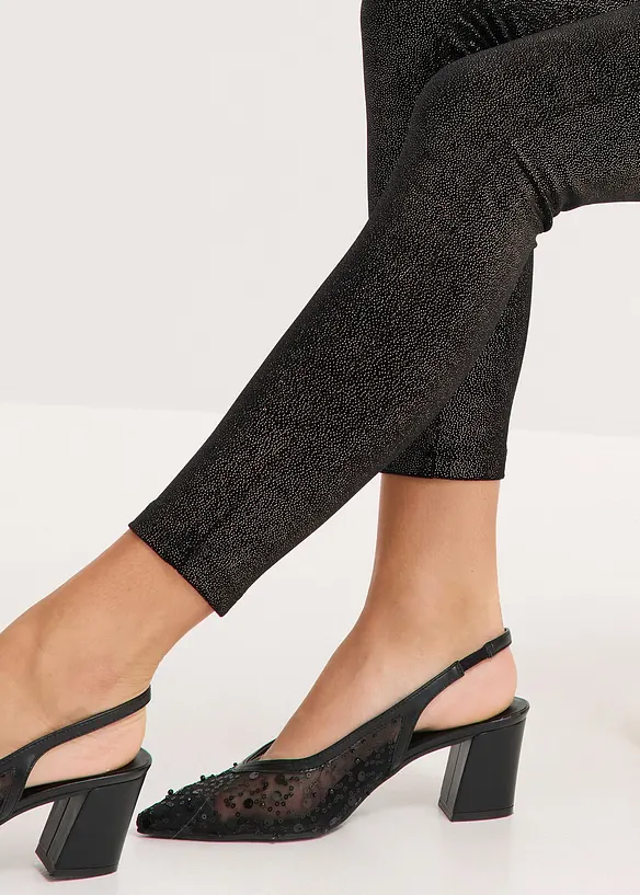 Legging scintillant en velours, bonprix