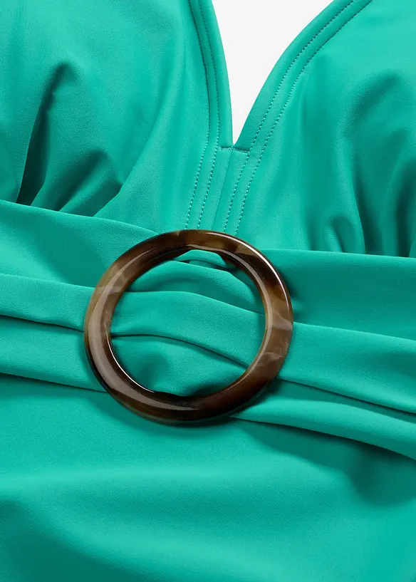 Maillot 1 pi&egrave;ce sculptant, maintien l&eacute;ger, encolure V, bonprix