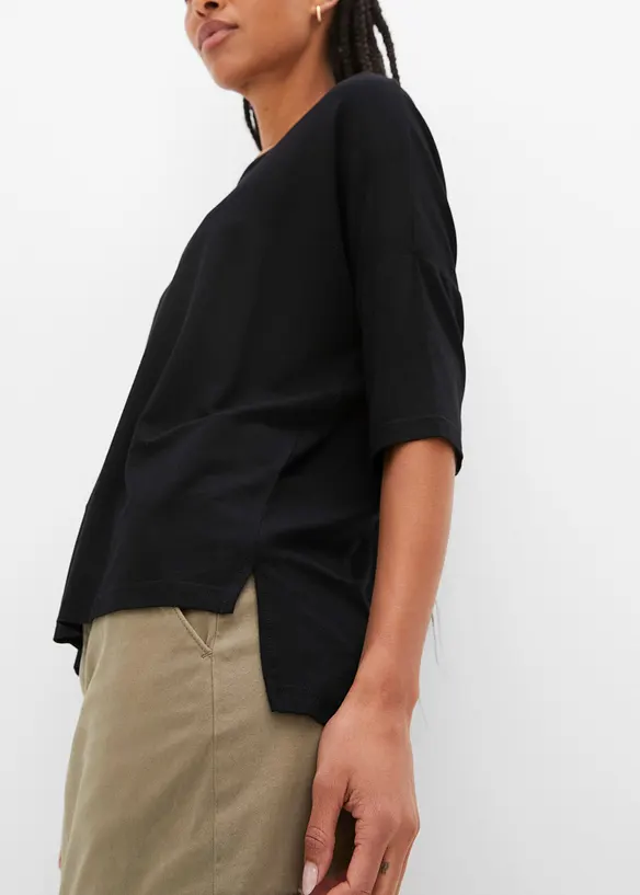 T-shirt boxy en viscose extensible, bonprix