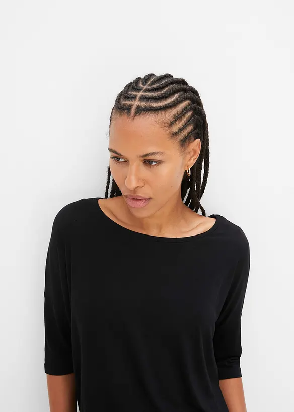 T-shirt boxy en viscose extensible, bonprix