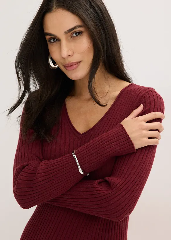 Robe en maille et gilet sans manches (ens. 2&nbsp;pces), bonprix