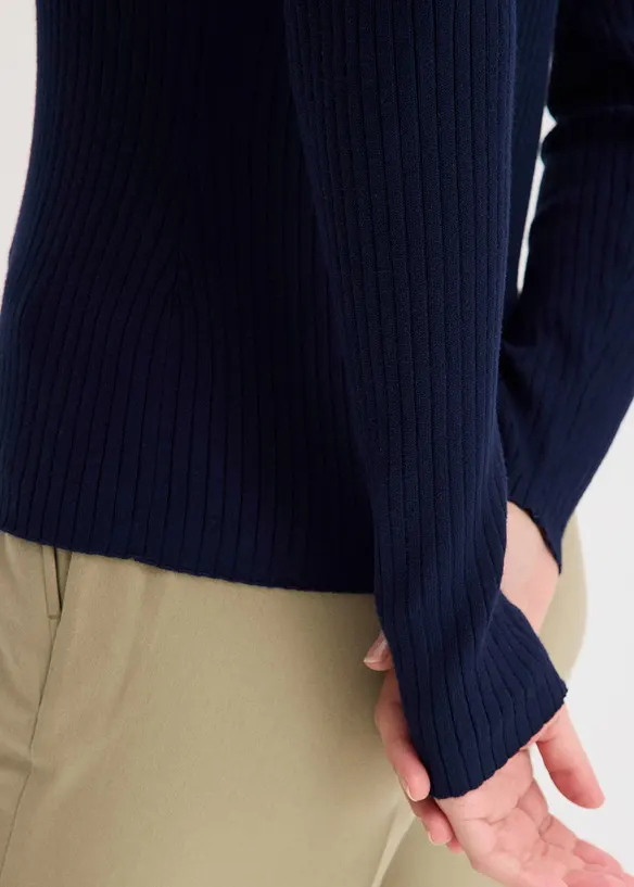 Polo en fine maille &agrave; boutons, bonprix