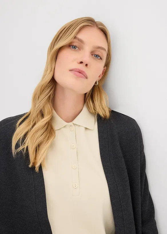 Gilet long en sweat doux, bonprix