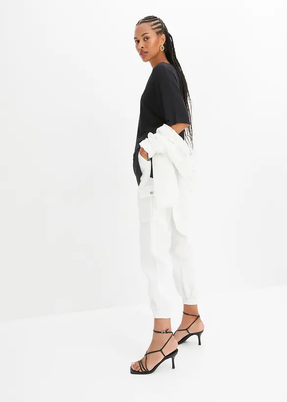 T-shirt long en viscose extensible, bonprix