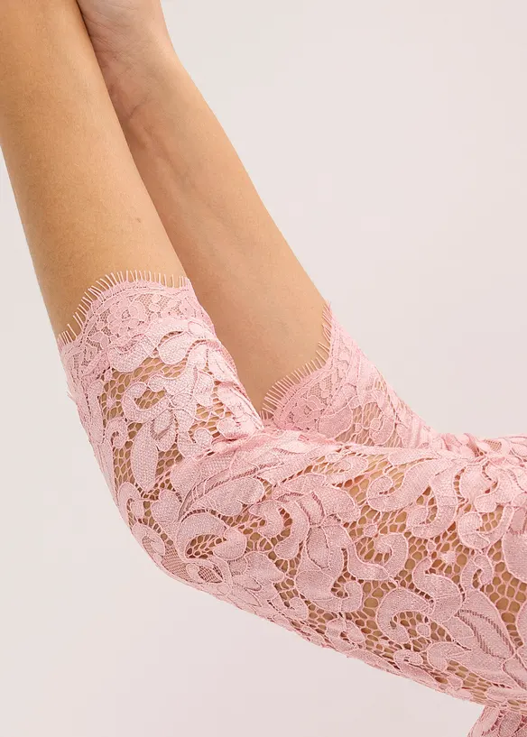 Robe longue avec dentelle, bonprix