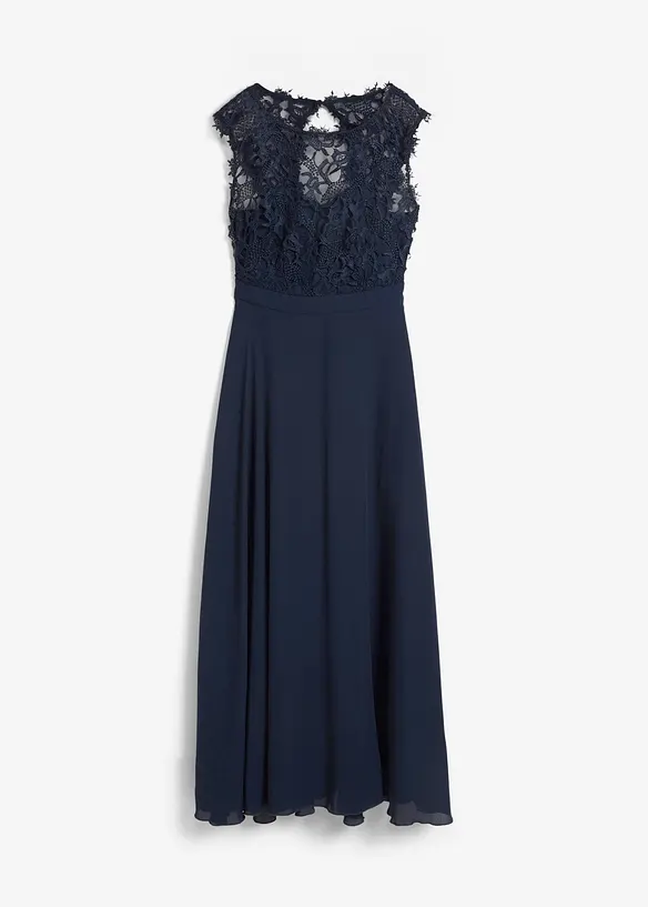 Robe longue avec dentelle, bonprix