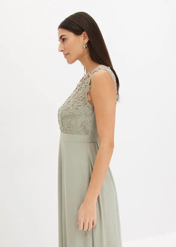 Robe longue avec dentelle, bonprix