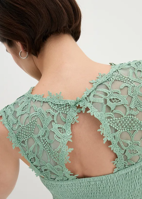 Robe longue avec dentelle, bonprix