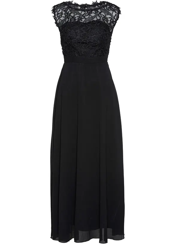 Robe longue avec dentelle, bonprix