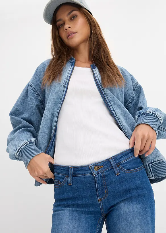 Jean skinny taille mi-haute, extensible, bonprix