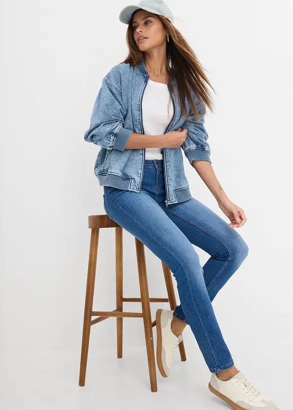 Jean skinny taille mi-haute, extensible, bonprix