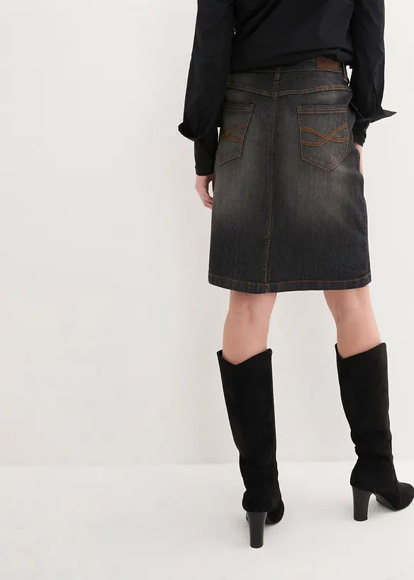 Jupe en jean extensible, bonprix