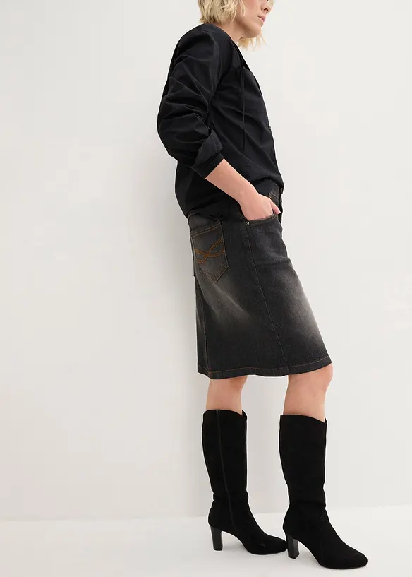 Jupe en jean extensible, bonprix