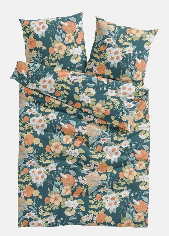 Parure de lit en coton m&eacute;lang&eacute;, bonprix