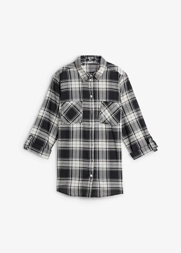 Chemisier &agrave; carreaux 100% coton, bonprix